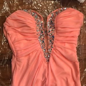 Coral prom dress